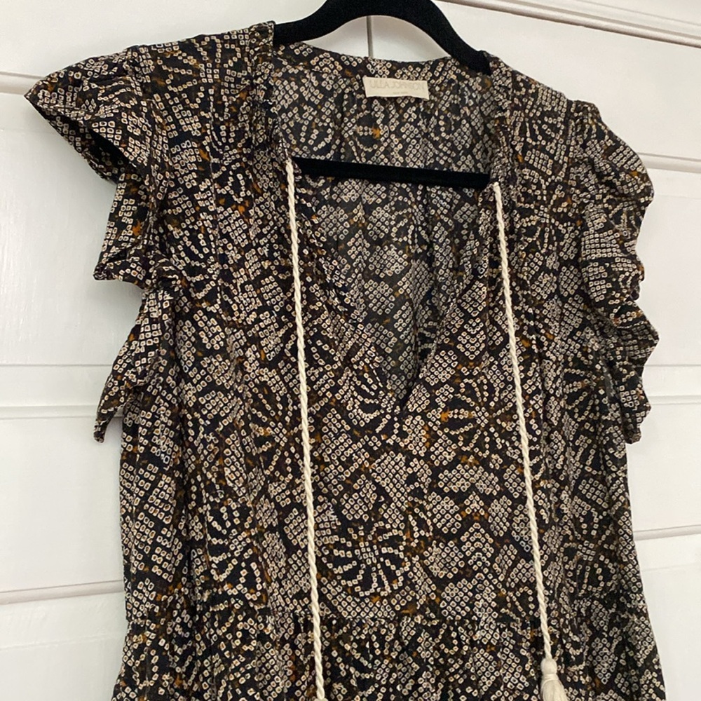 Ulla Johnson Black and Cream Floral Maxi Dress - Picture 3 of 16